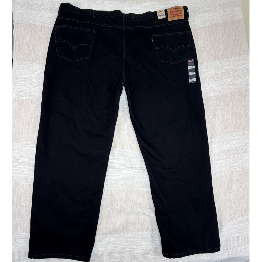 NEW Levi's 550 Relaxed Fit Men's Black Jeans Size 56x34 Big & Tall Denim NWT